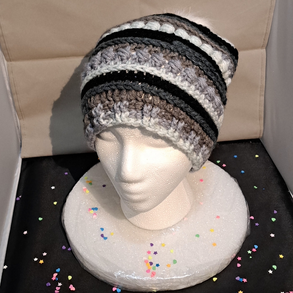 Stylish Multicolor Crochet Beanie